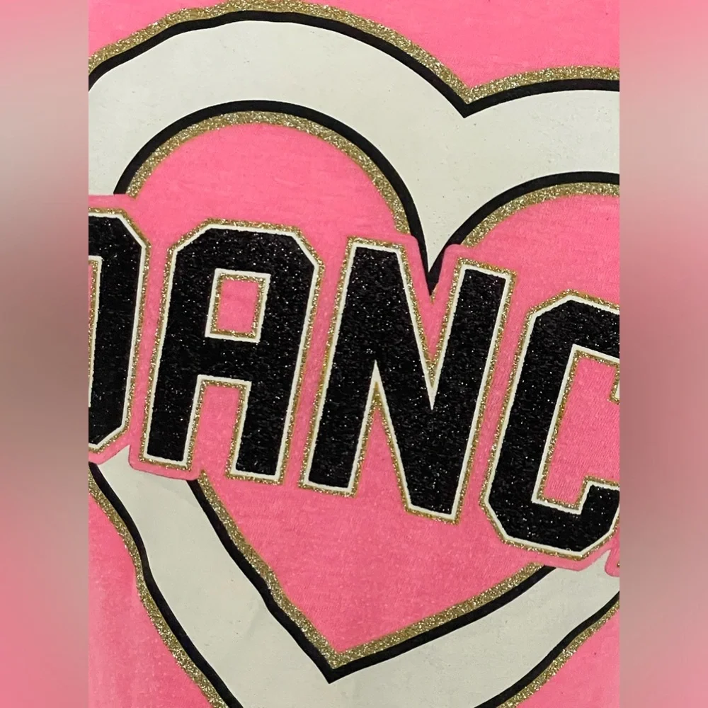 * Justice Pink Dance Top * Size 12‎ * Wild About Music *